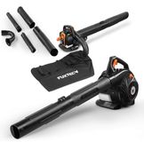 Merkloos Bladblazer benzine - 25,4 cc - 3-in-1 blazen zuigen versnipperen - 60 L opvangzak