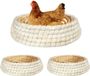 Holland Connections 2 Pièces 12"x12"x2.3" Nid de Couvaison en Osier pour Poules – Nichoir Premium – Pour Poulailler