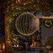 Merkloos Kerstverlichting - lichtbol - metaal - met timer - wit licht - 40 cm