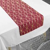 douceur d'intérieur Elipsa Tafelkleed met tafelloper 140 x 250 cm/35 x 140 cm, wit/rood/goud, polyester