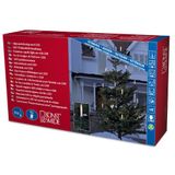 Konstsmide 1128-020 LED boomketting met schachtkaarsen/voor buiten (IP44) / 230 V buiten/deelbare stekker / 16 warm witte diodes/groene kabel