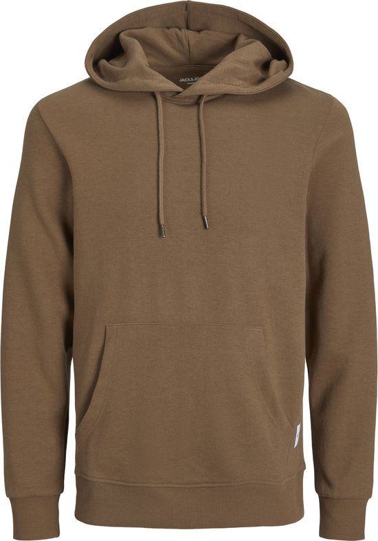 Basic Hoodie Heren - Maat 3XL - Bruin - Lange Mouw - Katoen/Polyester