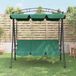 Maison Exclusive - Hollywoodschommel avec toit, vert, 198 cm, tissu et acier