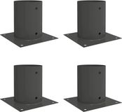 vidaXL Ronde Grondanker 4 st Antraciet 18 x 18 x 15 cm Metaal