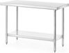 HENDI Werktafel – Verstelbare poten – Roestvast staal – 1600x600x850 mm