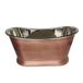 Hudson Reed Baignoire îlot avec deux dossiers - Extérieur cuivre antique, intérieur nickel | 150cm x 72,5cm | Sienna