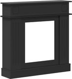 vidaXL Cheminée Noir 102 x 26 x 100 cm Bois traité