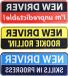 OEM JHubers Goods - 3 Reflecterende Magnetische Autostickers - Set van 3 Stuks - Waarschuwingsbord voor Tesla Model Y - Rood, Geel, Blauw