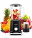 Swiss Haus® BL2315G Blender - 500W – 1.5L Glazen kan - Smoothie maker & Grinder – 2 Snelheden + Pulse – RVS Messen – Vaatwasbestendig – BPA Vrij – Zwart