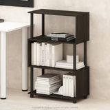 Furinno Reed 4-Tier S-vormige boekenkast, boekenplank, espresso