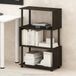 Furinno Reed 4-Tier S-vormige boekenkast, boekenplank, espresso