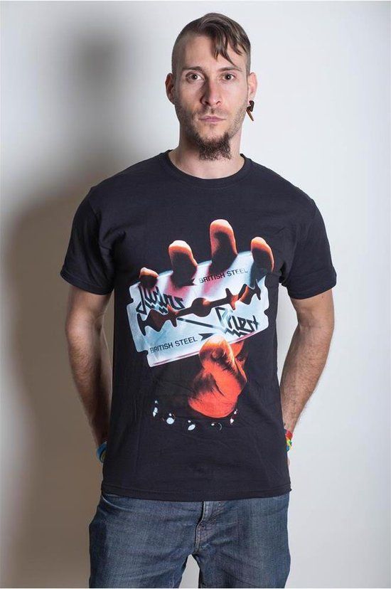de.phononet Judas Priest British Steel Heren T-shirt - S - Zwart