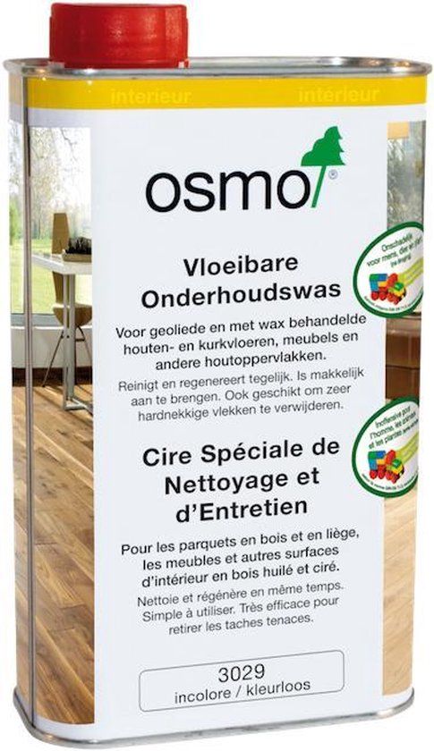 Osmo Onderhoudswas en Reinigingsmiddel 3029 Kleurloos - 0,5 Liter