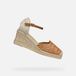 GEOX GELSA LOW DAMES Sandalen - TABAK - Maat 36