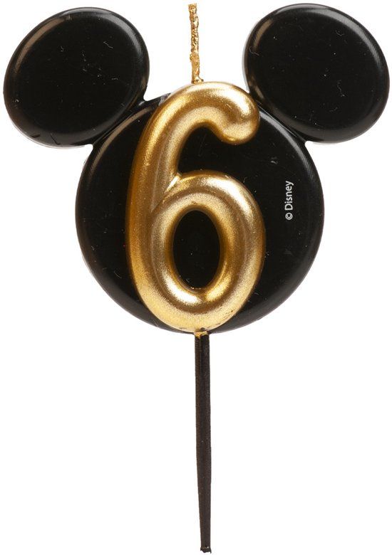 Dekora Mickey Mouse Kaarsje Nummer 6