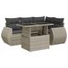 vidaXL 5-delige Loungeset met Kussens, Polyrattan, Lichtgrijs