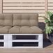 Merkloos Palletkussen - Bankkussen Outdoor - Buiten Zitten - Waterbestendig Polyester - 80x40x12 cm - Taupe