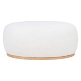 Nest of Nora Nora Poef bouclé - Voetenbank hocker 54.5x88.5x36 cm - Wit