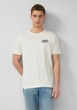 s.Oliver T-shirt met print op voorzijde - crème/navy - 3XL
