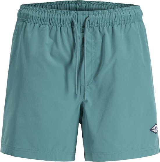 JACK&JONES JPSTMAUI TROPIC SOLID SWIM SHORTS REG SN Zwemshort Heren Groen Blauw Regular Fit 100% Gerecycled Polyester