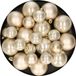 Decoris Kaemingk B.V. Kerstversiering kunststof kerstballen parel/champagne 6-8-10 cm pakket van 44x stuks