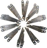 Allecto plus - 10 Stuks Antiek Brons Deksel Ondersteuning Scharnieren voor Kast Deur Meubels - Decoratief en Functioneel - 68x11mm
