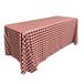 LA Linen Poly Geruit Rechthoekig Tafellaken, 90 bij 132-Inch, Rood/Wit