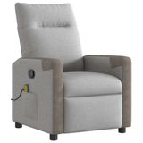 VidaXL Fauteuil de massage Réglable Tissu Nuage Gris