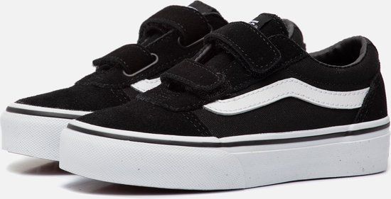 Vans YT Ward V (SUEDE/CANVAS)BLACK/WHITE - Maat 32 - Kinderen
