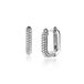 ZINZI 16mm Zilveren Luxe Oorringen 16x3mm Achthoekig met Witte Zirkonia's en Klapsluiting ZIO2495Z