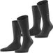 Burlington Everyday 2-Pack eenkleurig katoen multipack sokken heren grijs - maat 40-46