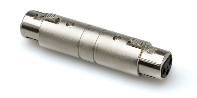 Hosa Technology XLR3 naar XLR3 Zilveren Geslachtswisselaar Adapter