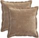 vidaXL Taie d'oreiller 2 pcs bois marron 40 x 40 cm tissu chenille