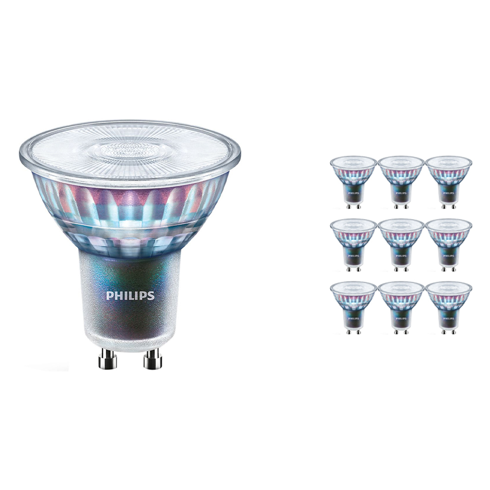 Philips Voordeelpak 10x LEDspot ExpertColor GU10 3.9W 930 25D (MASTER) | Beste Kleurweergave - Warm Wit - Dimbaar - Vervangt 35W