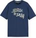 Scotch & Soda Heren T-shirt Korte Mouw Katoen Blauw Maat S