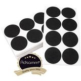 Adsamm® | 80 viltglijders | Ø 60 mm | zwart | rond | 3,5 mm dikke zelfklevende viltglijders