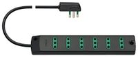 VIMAR FP00402.C Mobile meervoudige stekkerdoos met 6 uitgangen Sicury P11 (klein), kabel 1,5 m en platte stekker 2P + T 10 A (klein) Italiaanse standaard type SPA11, zwart