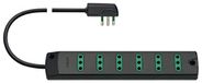 VIMAR FP00402.C Mobile meervoudige stekkerdoos met 6 uitgangen Sicury P11 (klein), kabel 1,5 m en platte stekker 2P + T 10 A (klein) Italiaanse standaard type SPA11, zwart