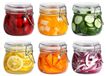Omgoods - Set de 6 pots de rangement en verre hermétiques avec couvercle 500ml