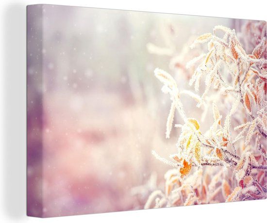 OneMillionCanvasses Canvas Schilderij Winter - 180x120 cm - Multicolor - Rechthoek