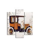 Homemania Wandafbeelding, 3 stuks, steden en landschappen per woonkamer, slaapkamer, meerkleurig, 57 x 0,3 x 60 cm, HM203MDF67, MDF