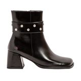 Art 11706S101003_001 Bottines en cuir brillant noir (40), 5 à 8 cm, Fermeture éclair, Classique