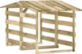 vidaXL Pergola's met dak 2 st 100x90x100 cm geïmpregneerd grenenhout
