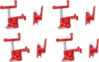StarTech Set van vier klemmen voor het verlijmen van hout - Geschikt voor buizen van 1,9 cm - Gemaakt van gietijzer - Professionele kwaliteit - Rood