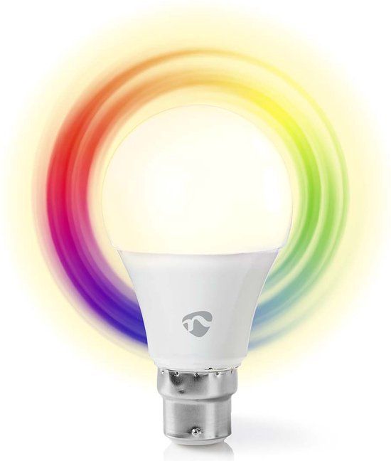Nedis SmartLife Smart LED Lamp - B22 - 6W - RGB & Warm White - 470lm
