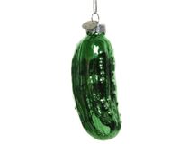 Decoris boule de Noël 8.5cm en verre, couleur vert 1 pièce
