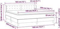 vidaXL Boxspringbed met matras, stof, donkergrijs, 180x200 cm