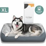 CozySense® Orthopedisch Hondenkussen 105x68 cm Maat XL - Waterdicht & Wasbaar - Grijs & Antraciet