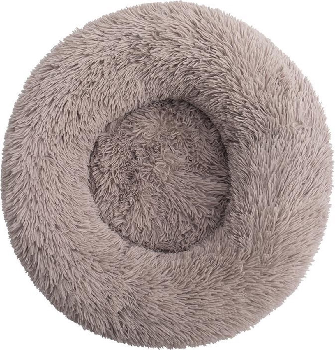 BEESSIES BEESSIES® donut hondenmand/kattenmand 60 cm - wasbare hoes - Taupe - huisdierbed hond kat mand Taupe