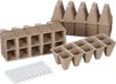 Relaxdays Kweekpotjes - Set van 200 - Met Plantenlabels - 5,5x3,5x3,5 cm